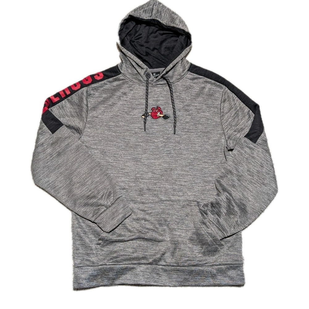 Rockford Ice Hogs AHL Hoodie Sweatshirt Hockey M League Gray Spell out Logo